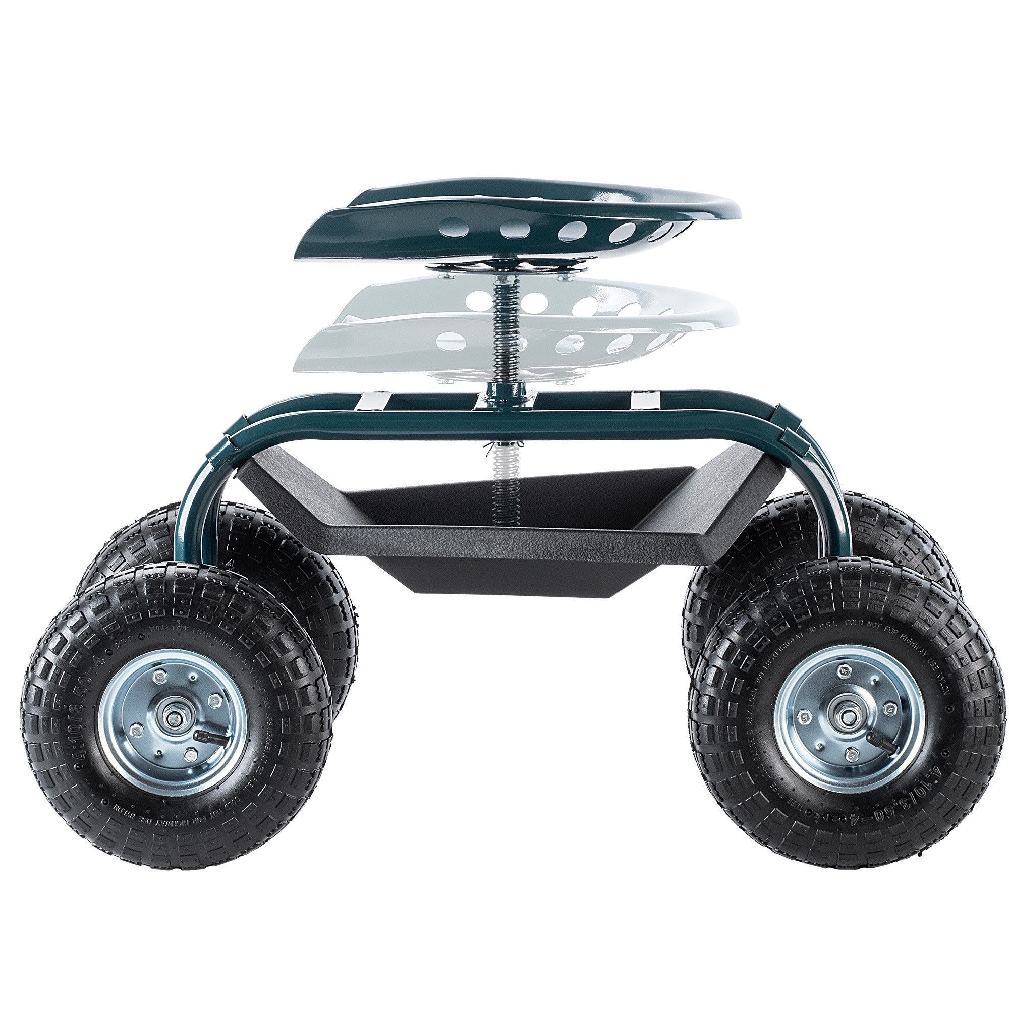 KRZESŁO OGRODOWE NA KÓŁKACH SIEDZISKO STOŁEK OGRODU SCHOWEK NARZĘDZIA 2w1 - 4