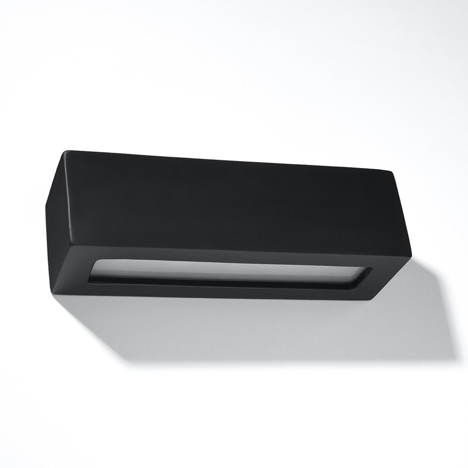 Kinkiet ścienny Vega czarno-biały 1xE27x60W wym: 10 x 32 x 10 cm ceramika / gips IP20 Sollux Lighting