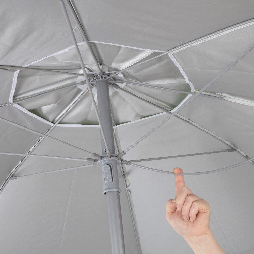 Guarda-chuva de praia corta-vento Ø200 cm c/mastro basculante e proteção UV50 Coral Aktive - 6