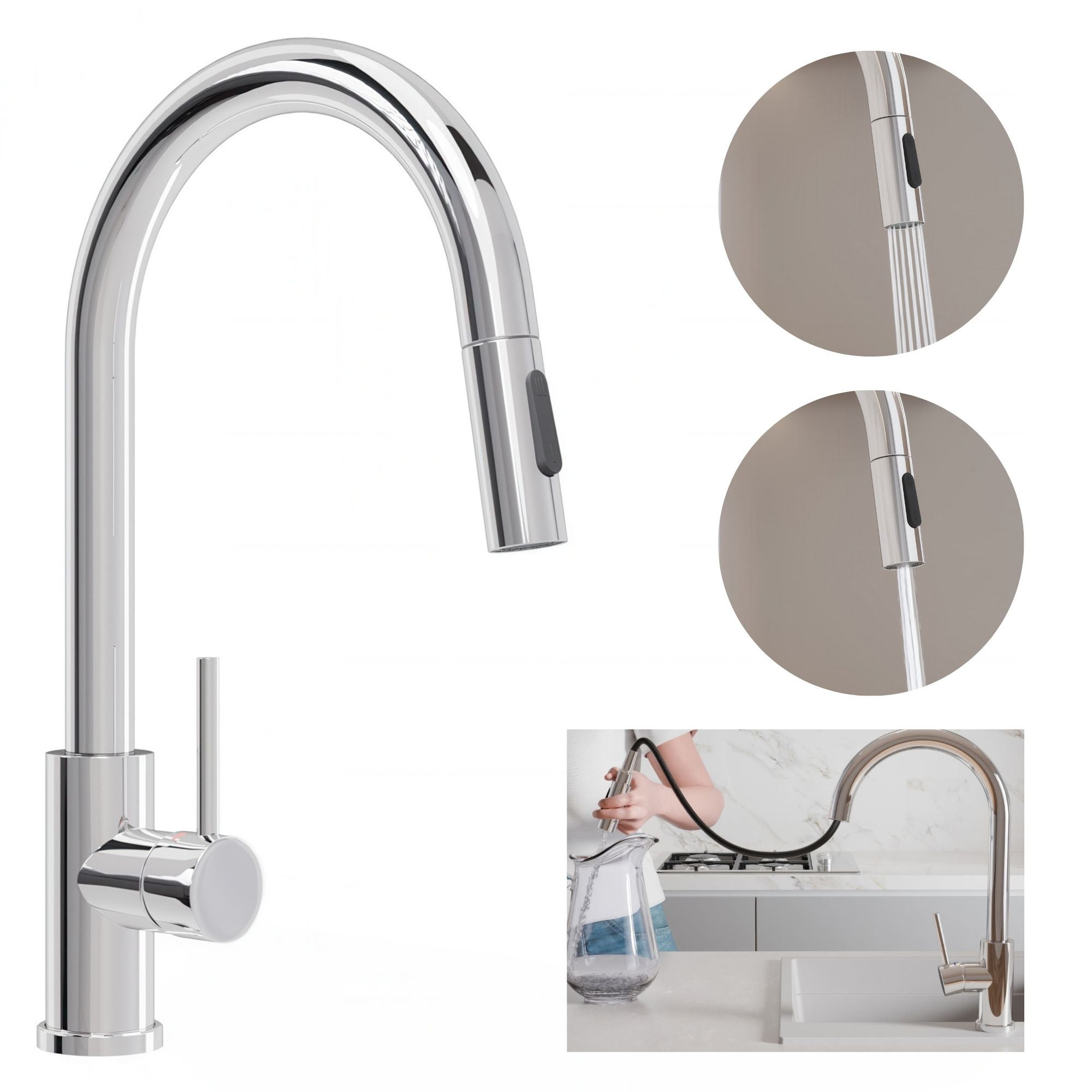 Grifo De Cocina Para Pared DETBOM Grifo Cocina Pared Conector