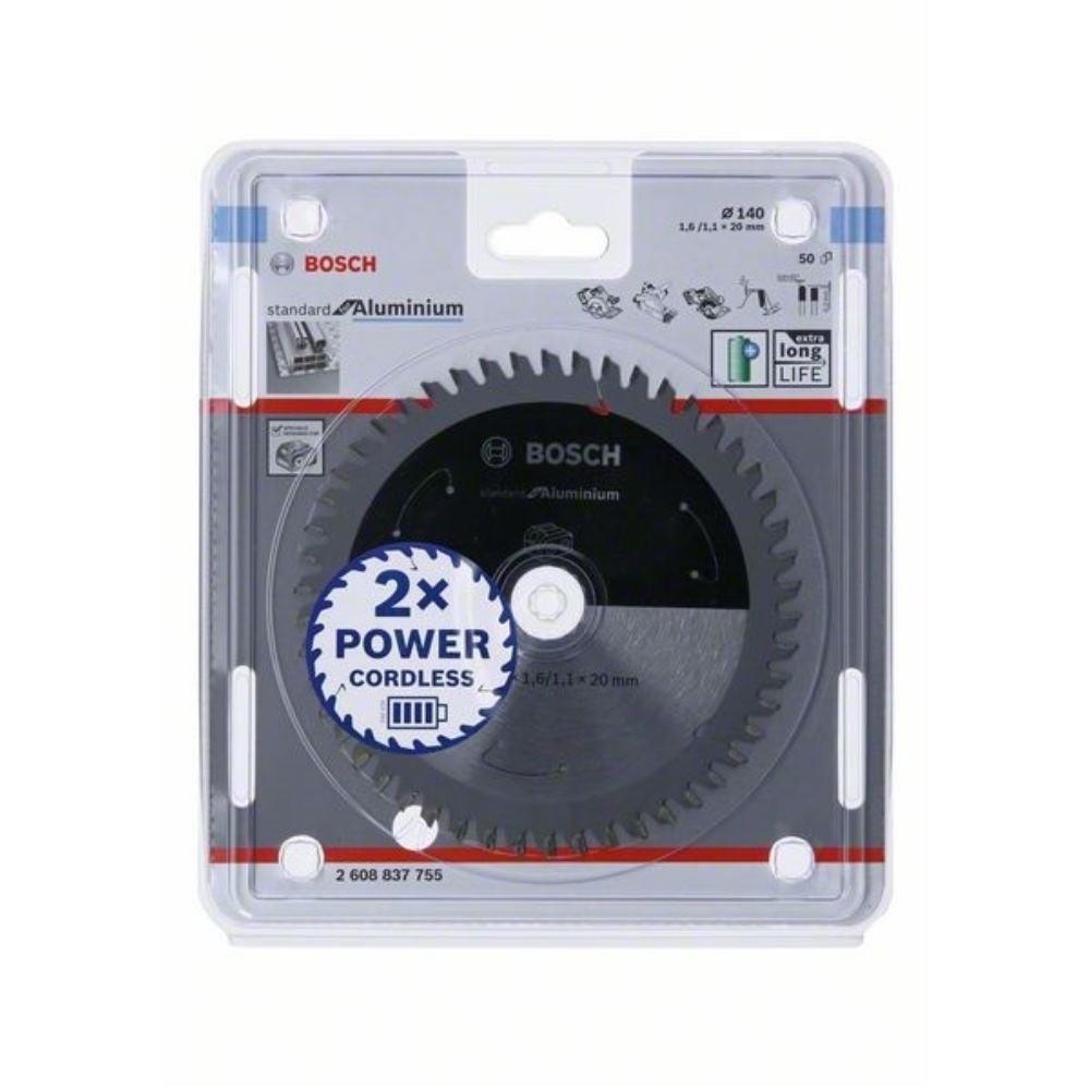 Bosch Scie circulaire type de lame pour l'aluminium, 140x1.6 / 1.1x20, 50 dents - 8