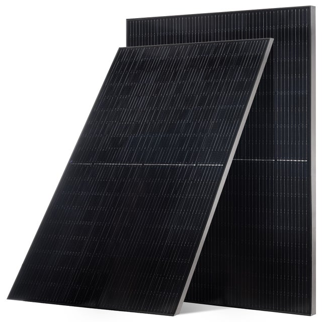 Panel solar monocristalino VEVOR de 400 W (paquete de 2), alta eficiencia (23 %), para uso fuera de la red, techo plano, coche, marco de aluminio