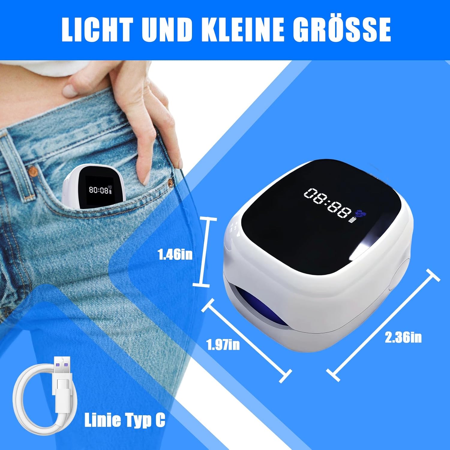 Mycose des ongles laser Action rapide Haute efficacité - Thérapie laser à froid Traitement de plusieurs orteils et pieds confortables（6 lampe) - 2