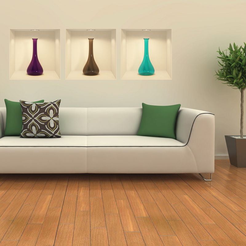 Pegatina de 3d florero - adhesivo de pared - revestimiento sticker mural decorativo - 40x120cm