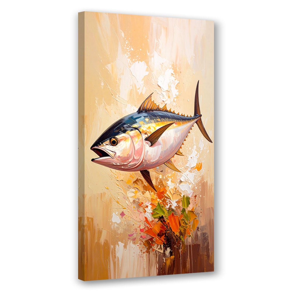 Obraz do kuchni baru restauracji ryba morze imitacja farby 50x100