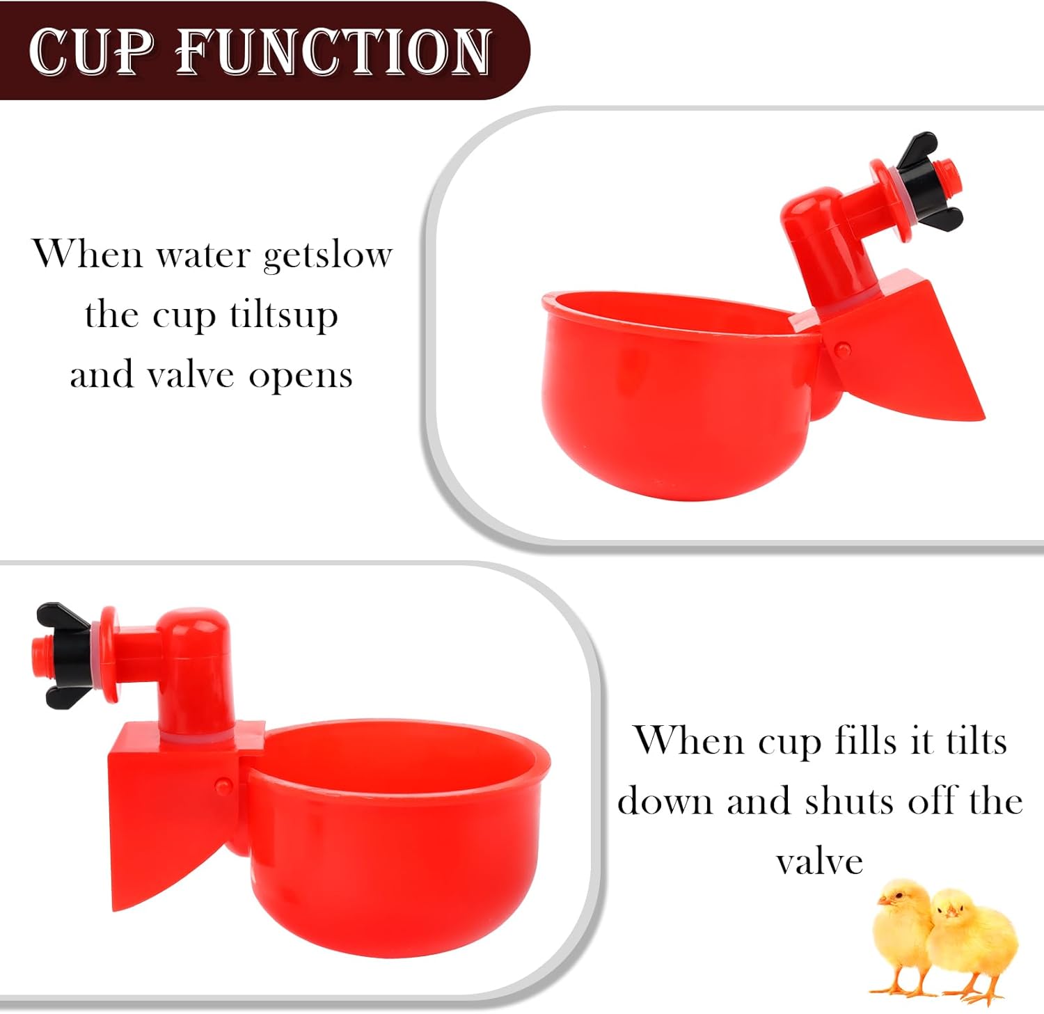 Abreuvoir automatique pour poules, kit avec foret de 9 mm, mangeoire pour poules, canards, oies, dindes, pigeons et autres volailles - 4