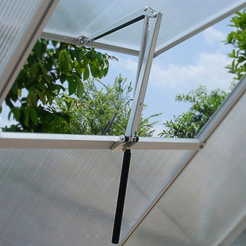 Outsunny Serra Da Giardino In Acciaio E PE Con Porta Avvolgibile – 200x76x168 Cm, 2 Finestre, Bordi Estesi Per Stabilità