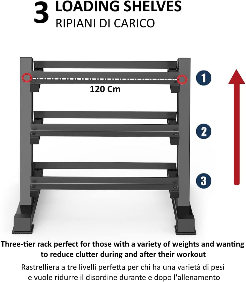Rastrelliera Porta Manubri RMD-3P Diamond | Fitness Discount