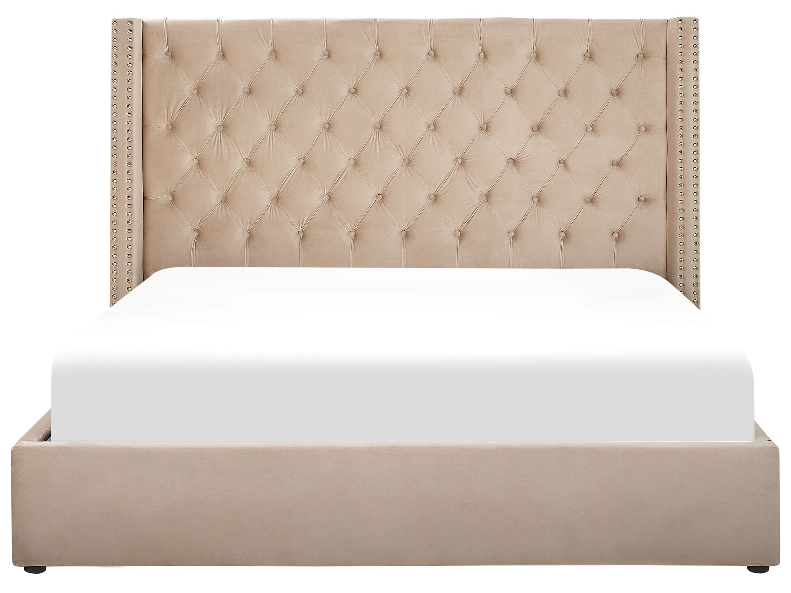 Letto contenitore Velluto LUBBON 180 x 200 cm Beige - 5