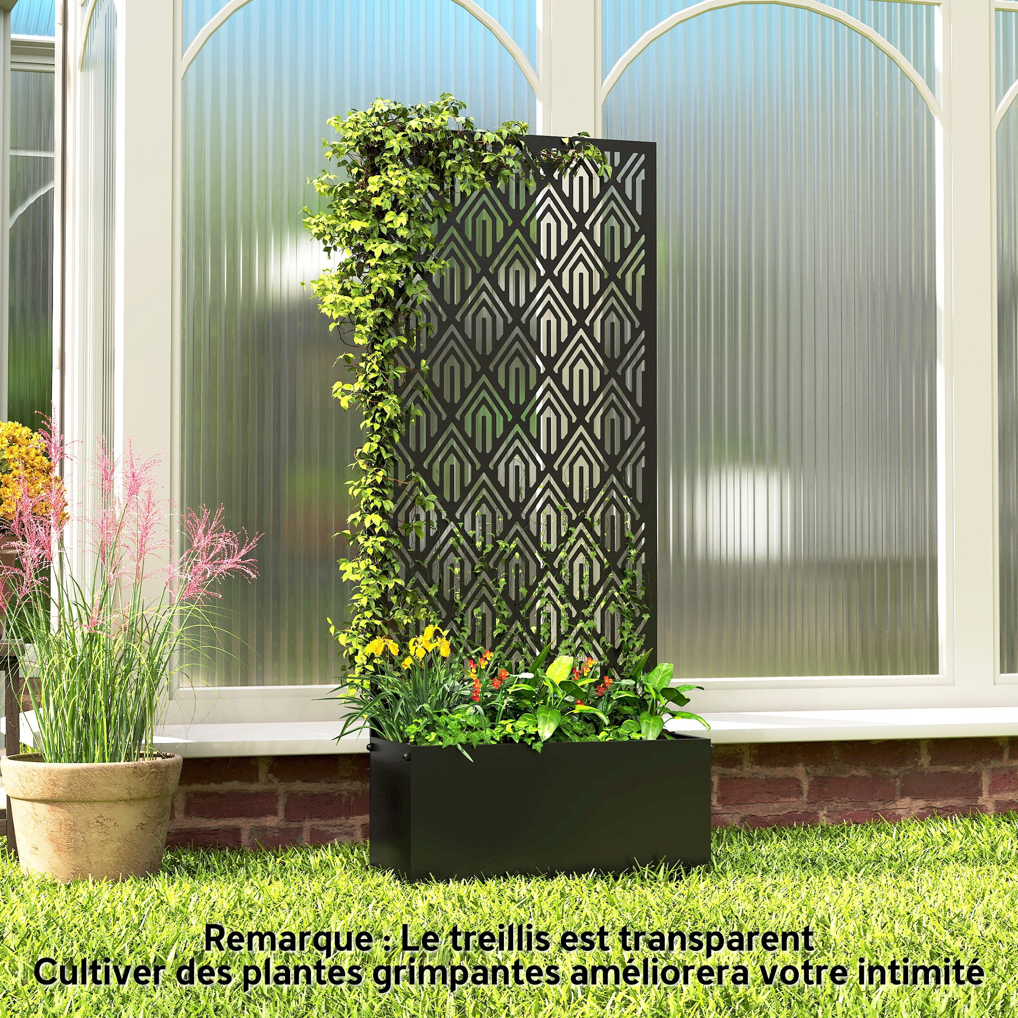 Jardinière avec treillis métal Outsunny - 7
