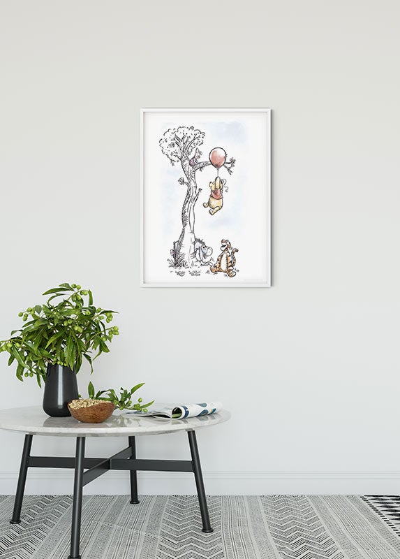 Cartel artístico de komar - disney winnie the pooh hang on - talla: 40 x 50 cm