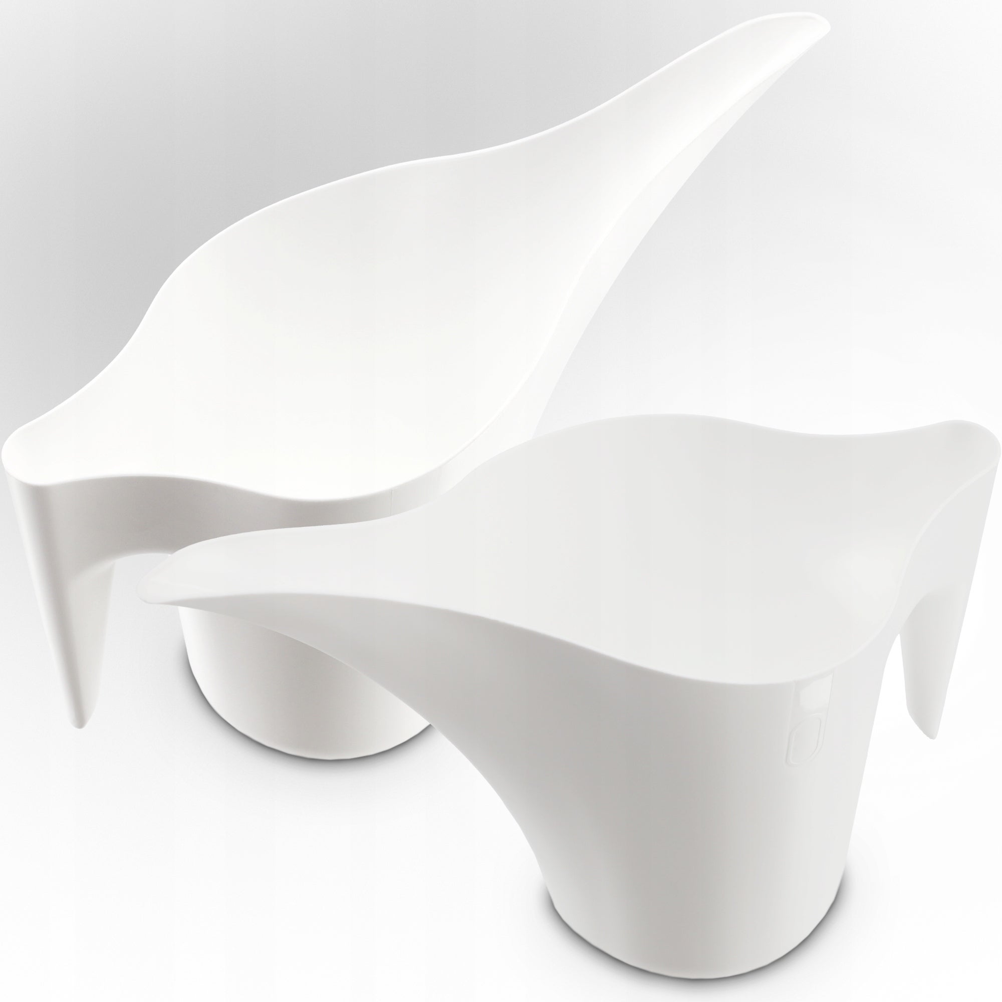 KADAX Arrosoir de 1,2 l - Arrosoir en plastique à col long - Pour plantes d'intérieur - Arrosoir de jardin - Blanc - 5