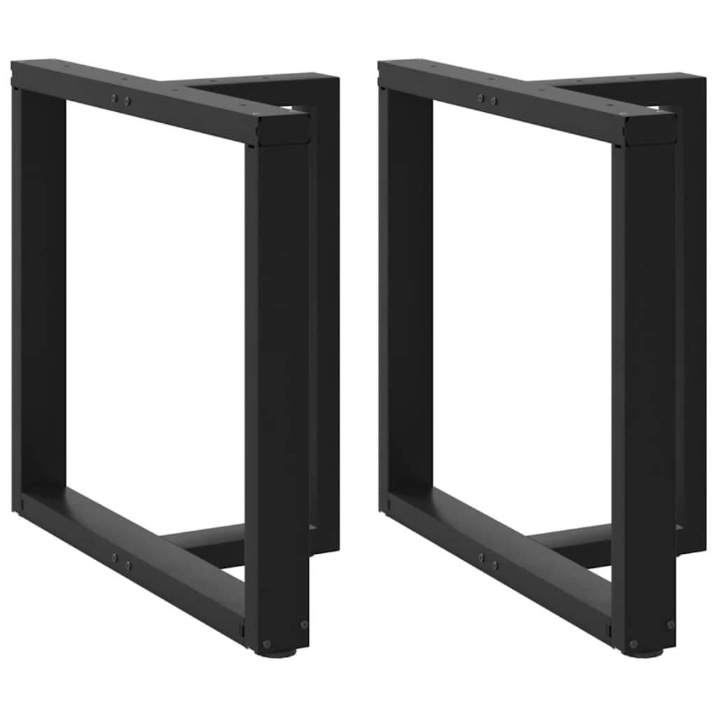 Nogi do stołu jadalnego w kształcie litery T 2 szt. Czarne 80x35x(72-73) cm Stal vidaXL