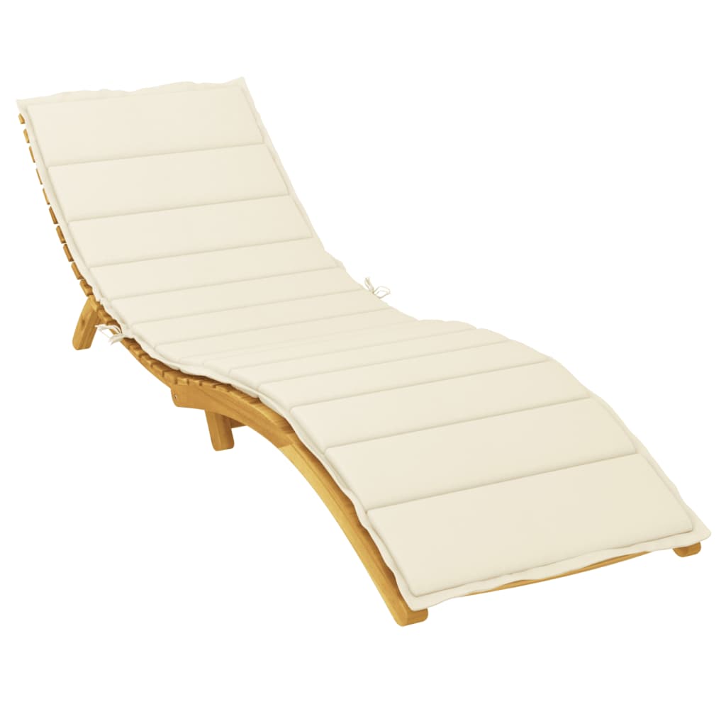Cojín exterior | Cojín de tumbona de tela Oxford crema 200x70x3 cm CFW91449 - 3