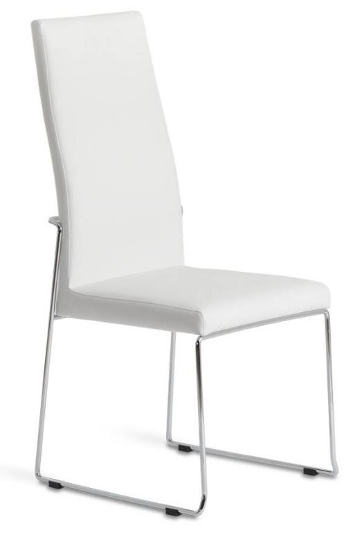Silla capitona de piel sintética y patas de acero inoxidable - juego de 4-color aqua 72 gris oscuro