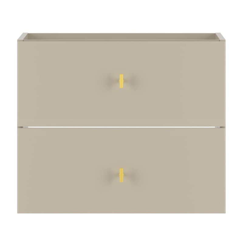 Szafka łazienkowa RAY 60 cm kaszmirowa wisząca MDF matowa 2 szuflady