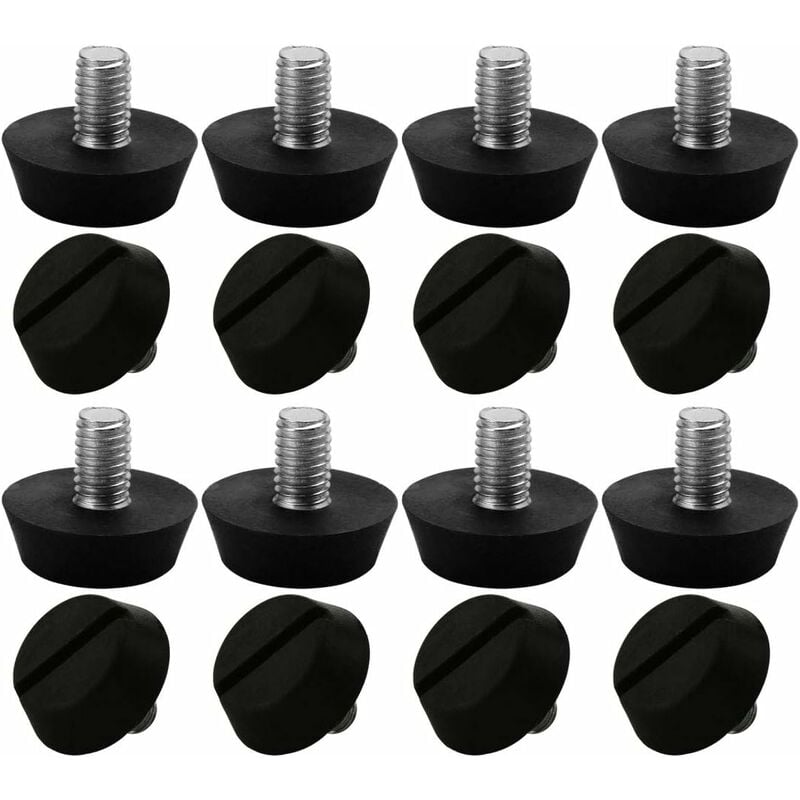 16 szt. Regulowane nóżki do mebli, poziomujące stopki, podstawa nogi, regulowane nóżki do stołu i krzesła, ochrona podłogi M6 x 10 x 20 mm