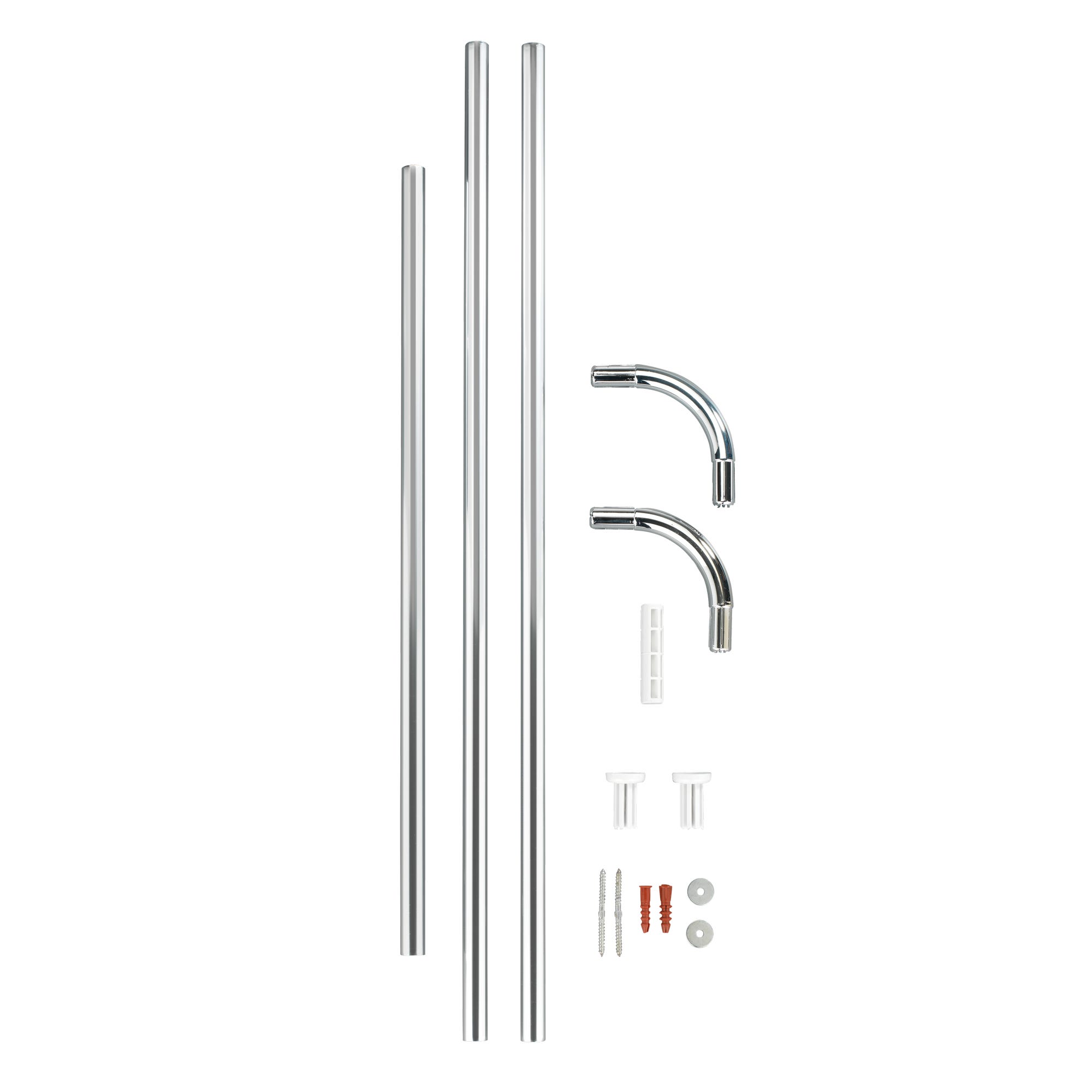 Barre de rideau de douche gris / argent 92 cm - 4