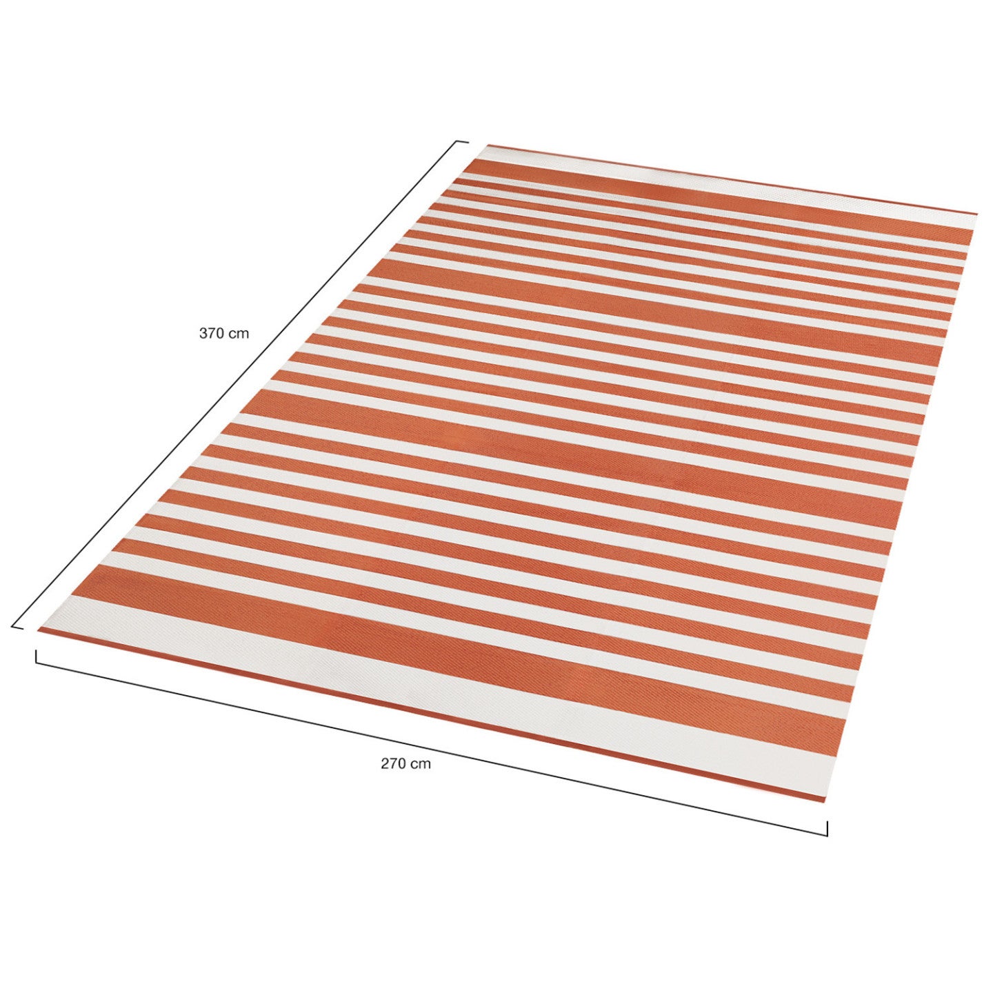 Tapis extérieur RAYURES terracotta 270 x 370 CM - 4