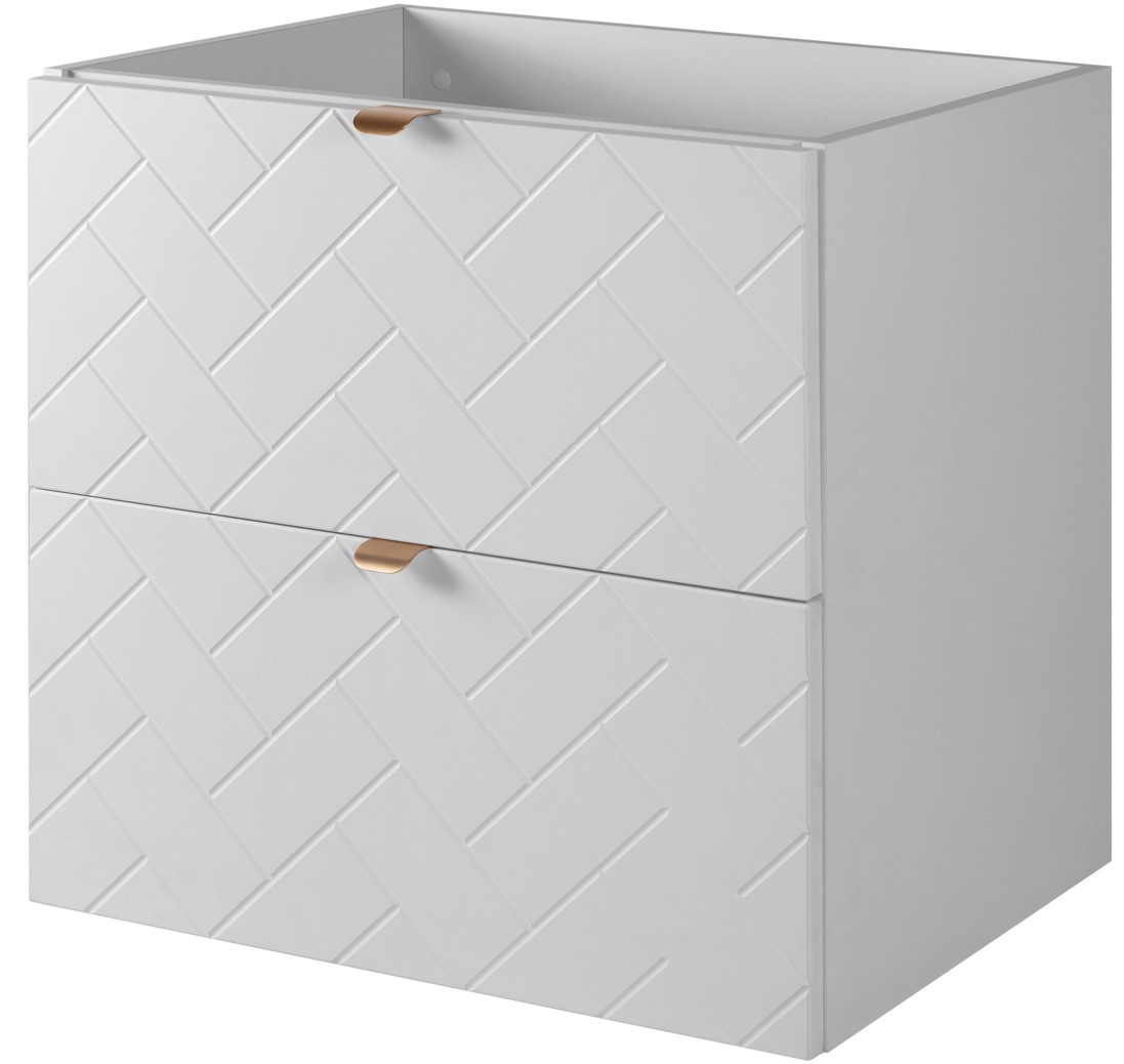 Szafka łazienkowa MADIS 60 cm biała frezowane szuflady wisząca