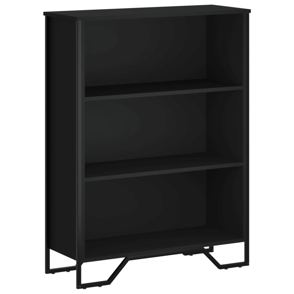 Bibliothèque noir 80x31x106 cm bois d'ingénierie vidaXL - 2