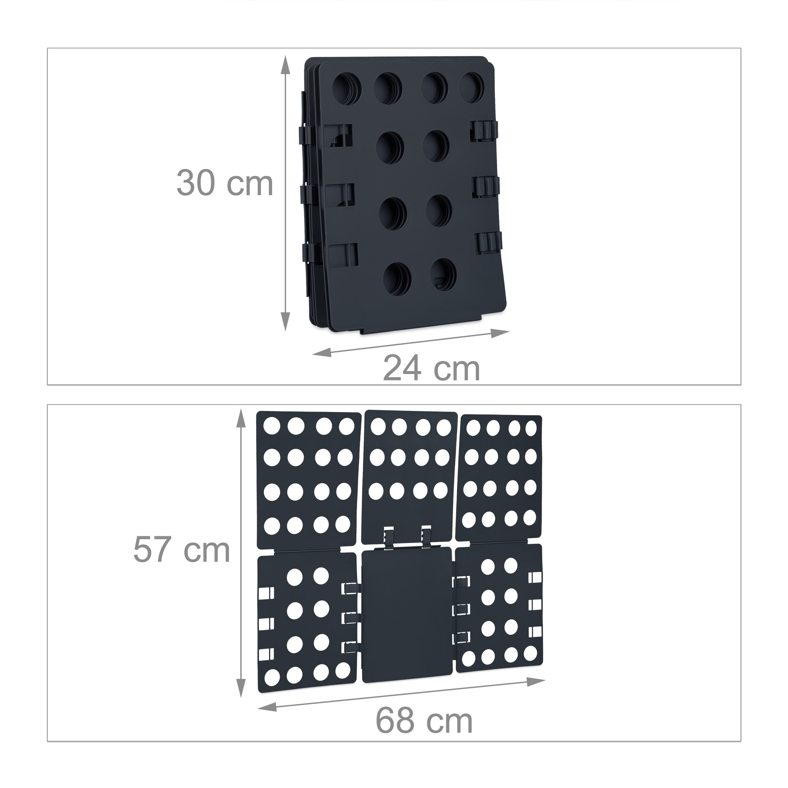 Foldimate Machine à Repasser Et Planche à Pliage Geniusidea - Réglable Pour Chemises & Vêtements - Noir - PP Pliable Plier Le Linge