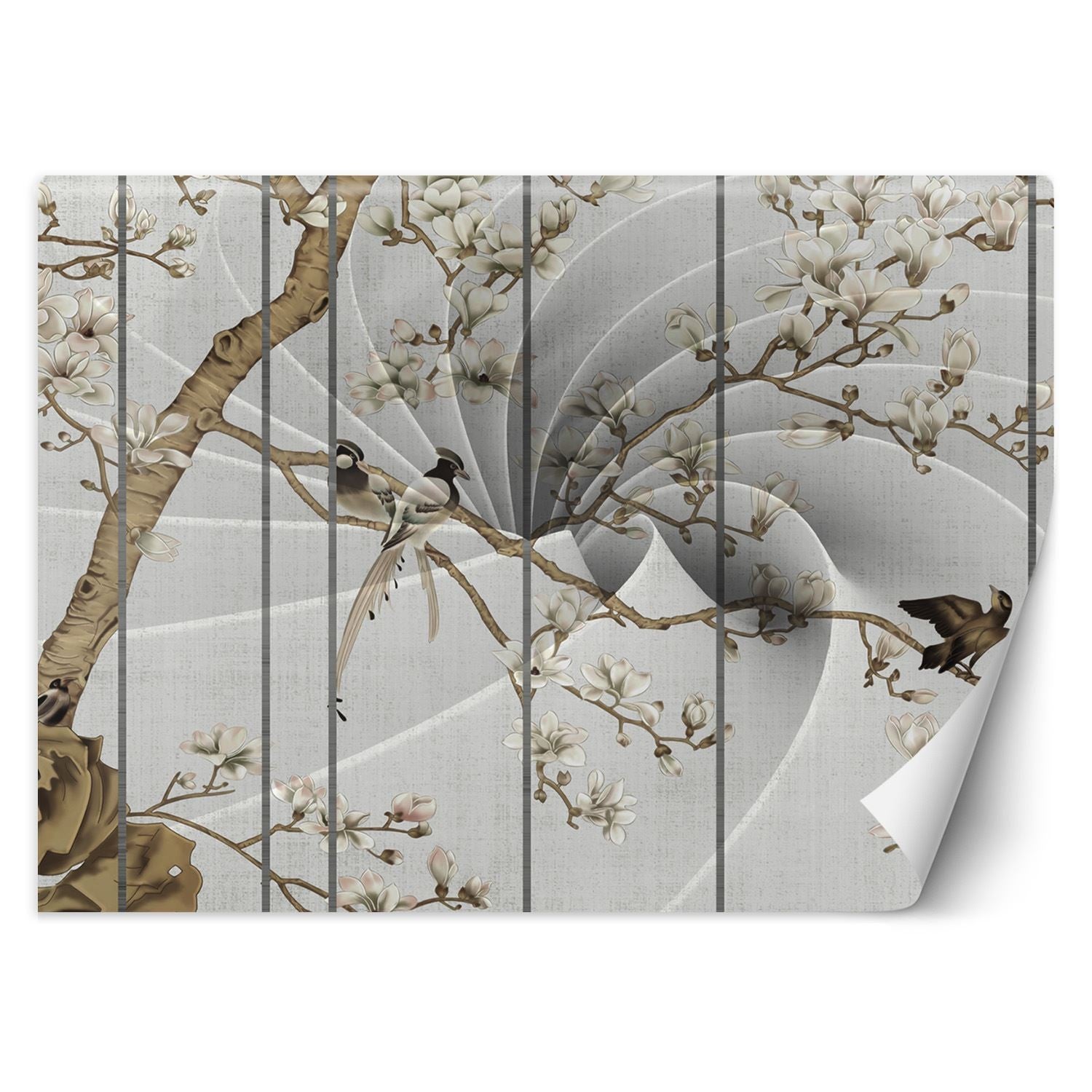 Fototapeta, Ptaki na gałęzi 3D 150x105