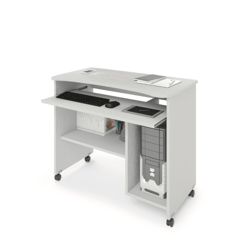 Scrivania con ruote e ripiano estraibile Cercando colore bianco