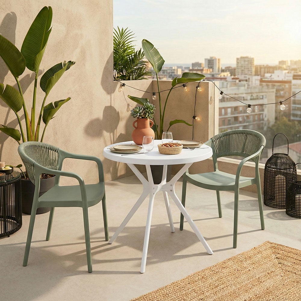 Lot de 6 Chaise de jardin sans coussin Jolanda en Polypropylène Vert - 2