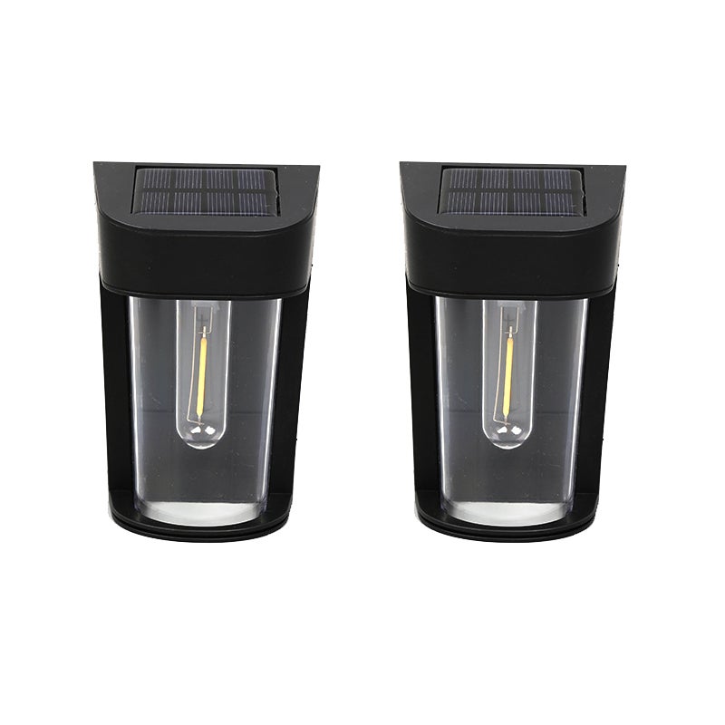 Zewnętrzne solarne lampy ścienne, solarne oświetlenie dekoracyjne, wodoszczelne zewnętrzne lampy ścienne, 2 sztuki