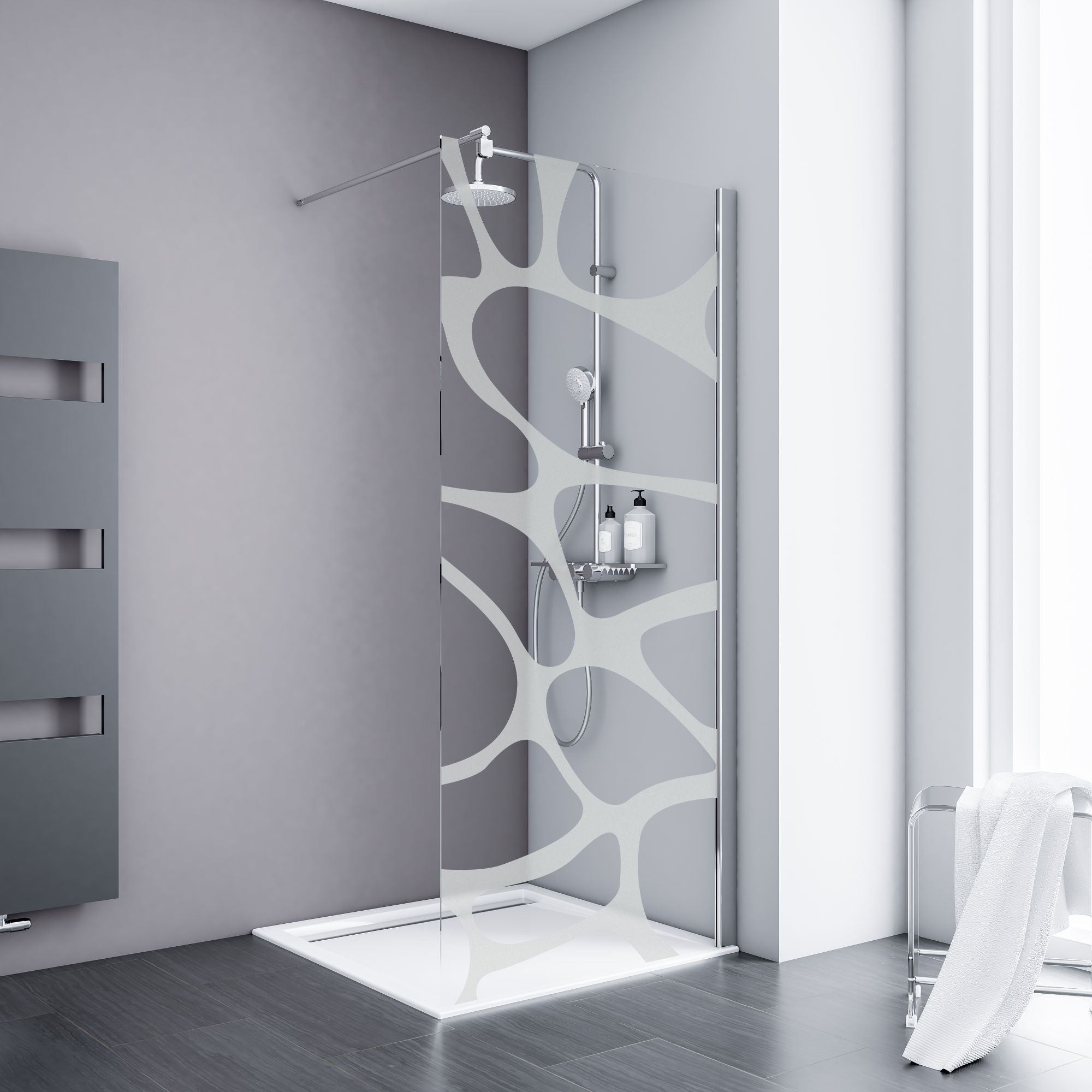 Paroi De Douche Fixe Italienne Schulte - 80x200 Cm - Verre Sécurité 6 Mm Anticalcaire - Barre Stabilisation Incluse
