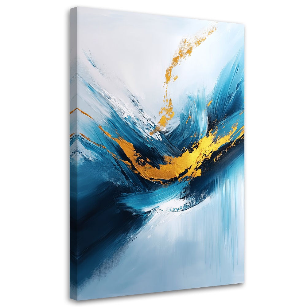 Obraz na płótnie, Marmur Niebieski Glamour 40x60