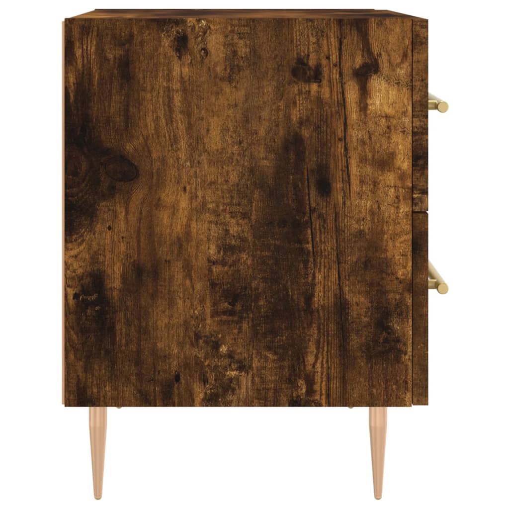 Lot de 2 Tables de chevet，Table d'appoint, Table de nuit pour Salon Chambre chêne fumé 40x35x47,5cm bois d’ingénierie146953 - 7