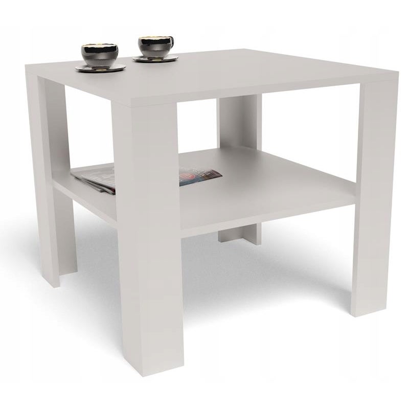 Ława stolik kawowy 68x68 WYSOKA EX3 biała