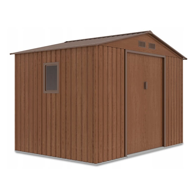 Domek Ogrodowy Narzędziowy na Narzędzia Szopa HUDSON 277x191cm Metalowy 1 szt