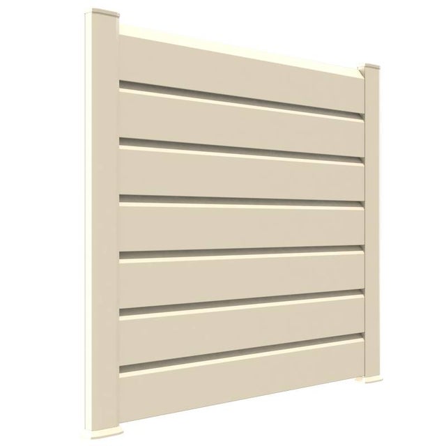 Kit cloture - Lame 16cm - PVC Beige - LG: 6m x H: 1m74