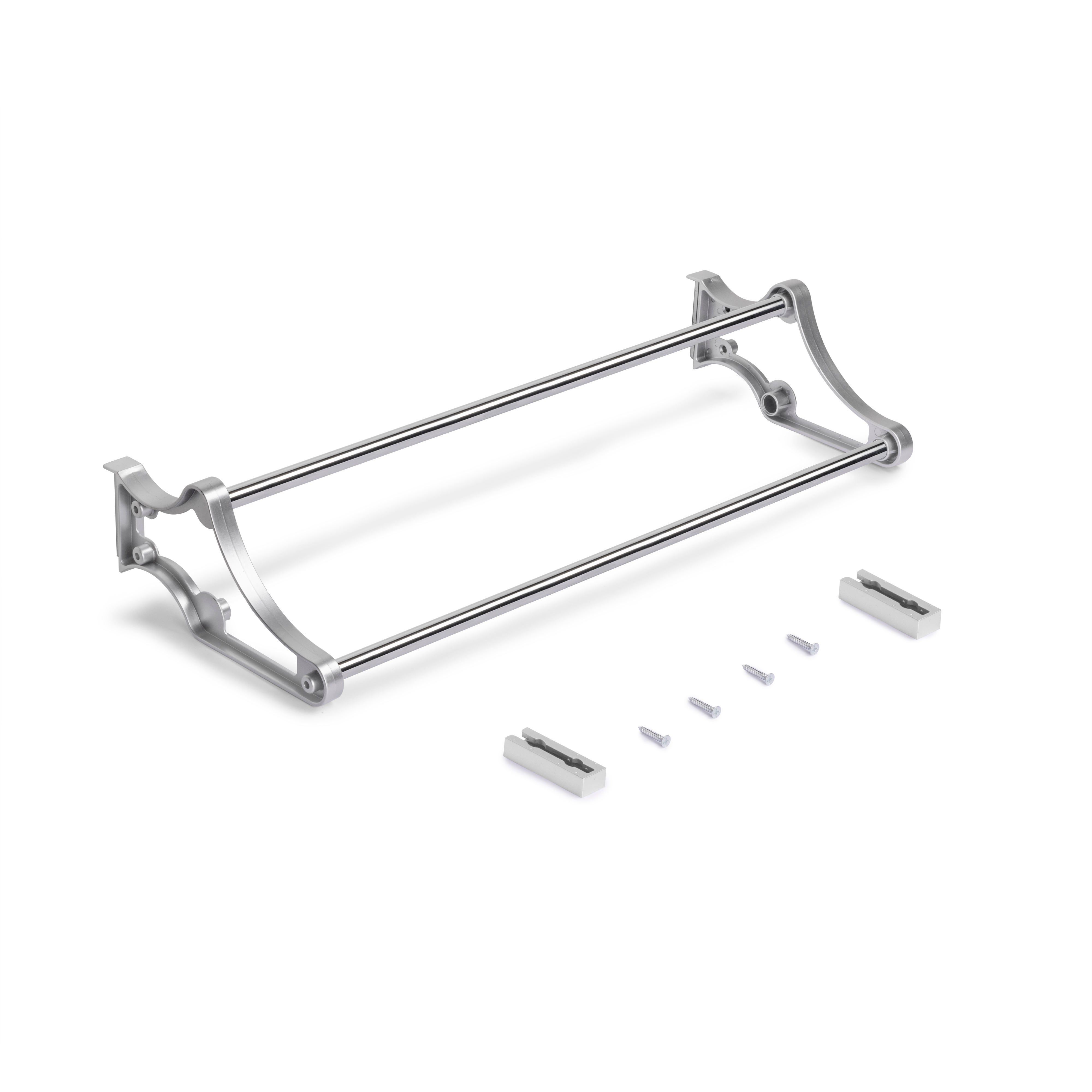 Emuca Stojak na buty Self do wnętrza szafy, Malowane aluminium, Stal i Plastik