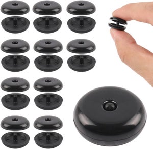 Lot De 4 Paires Butées Boutons Boucle Ceinture Sécurité Noirs - Anti-Glissement Facile à Clipser