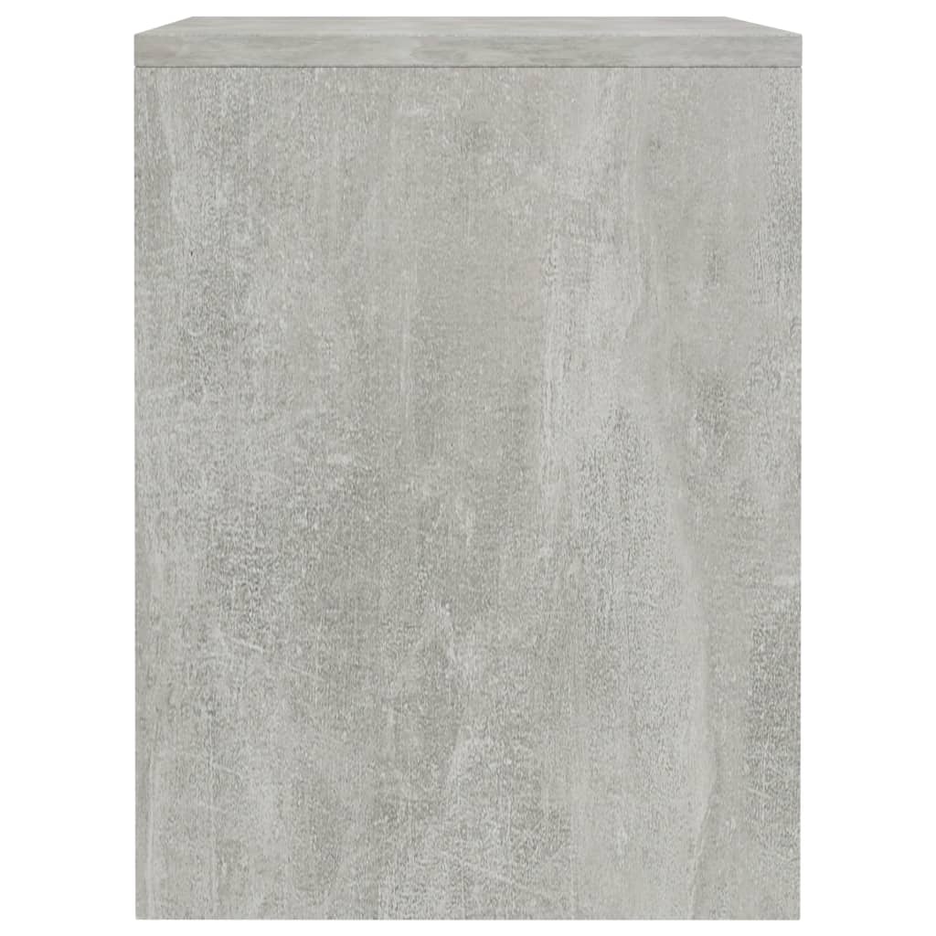 Maison Exclusive - Mesita de noche madera contrachapada gris hormigón 40x30x40 cm - 5