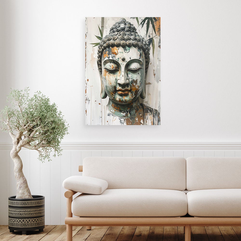 Obraz do salonu sypialni biura, Harmonia Budda Zen Spa Bambus 70x100 - 2