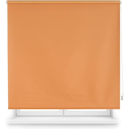 Blindecor | estor enrollable opaco liso - medidas estor: 120x230 - medidas tela estor: 117x225 - estor naranja
