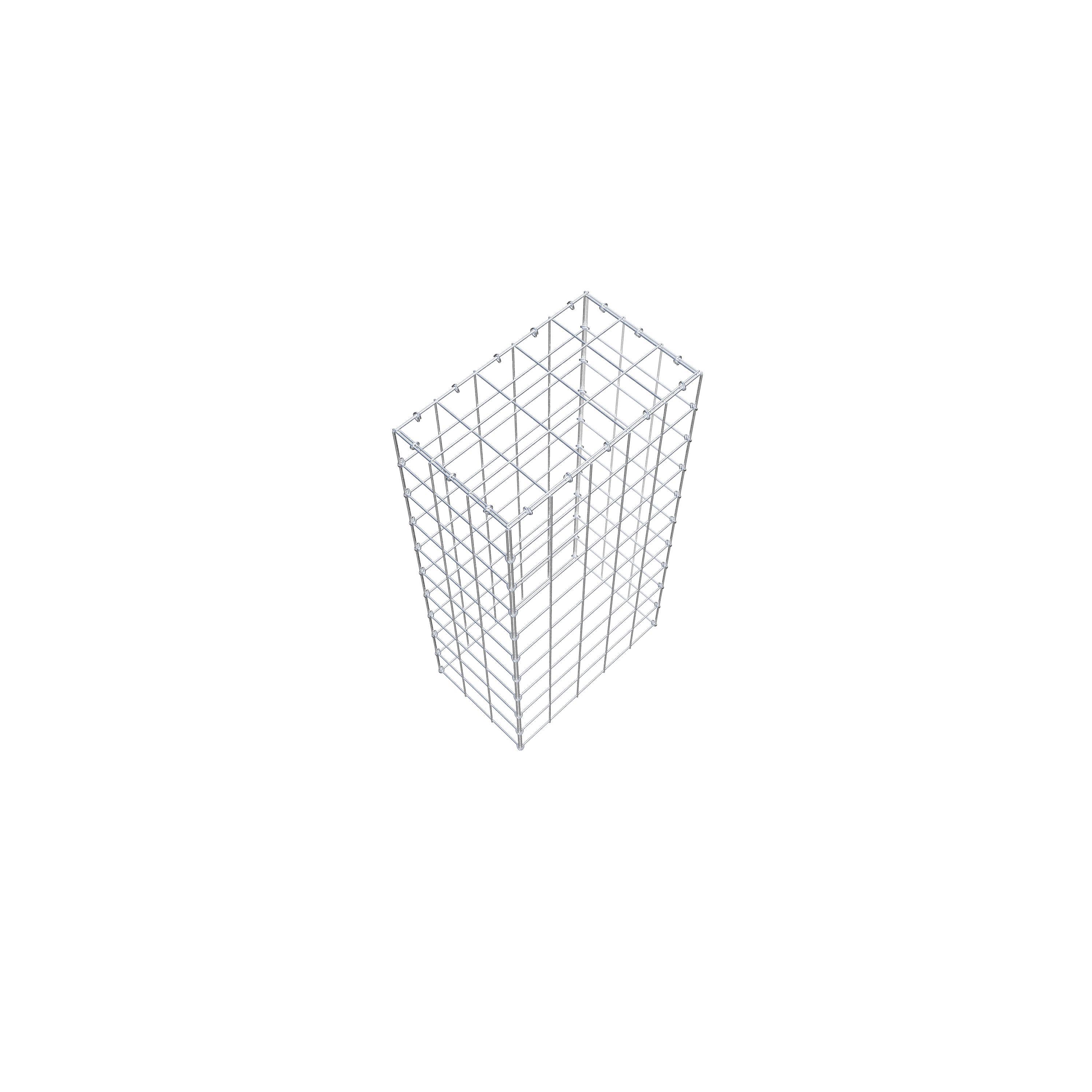 Gavión para apilar en acero galvanizado 100x30x50cm (LxAxP), malla 10 x 10cm, Anillo en C, sin rejilla inferior - 4