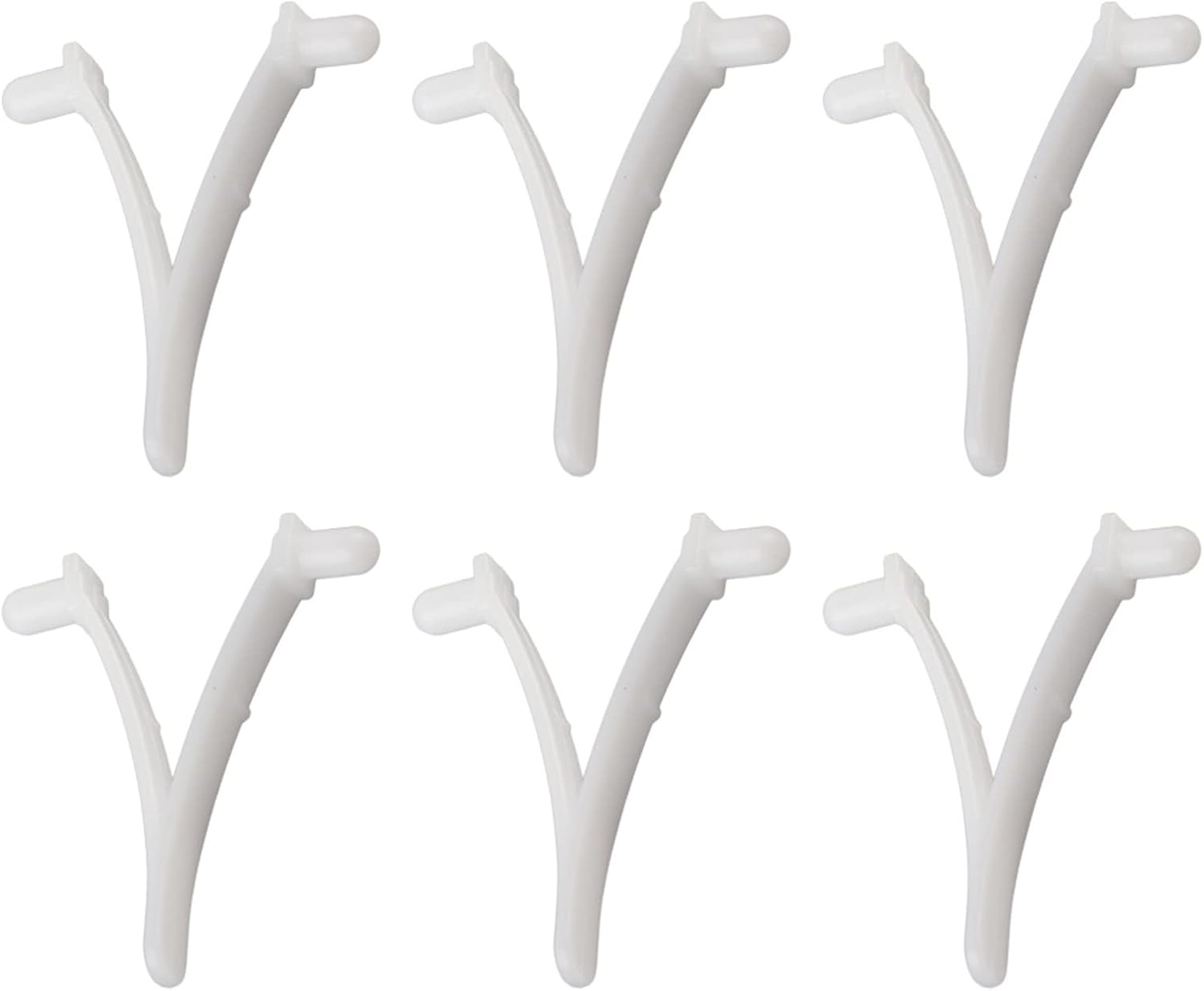 Zestaw 6 klipsów motylkowych w kształcie litery V do basenów, wykonanych z żywicy, do szczotek, skimmerów, siatek i odkurzaczy.