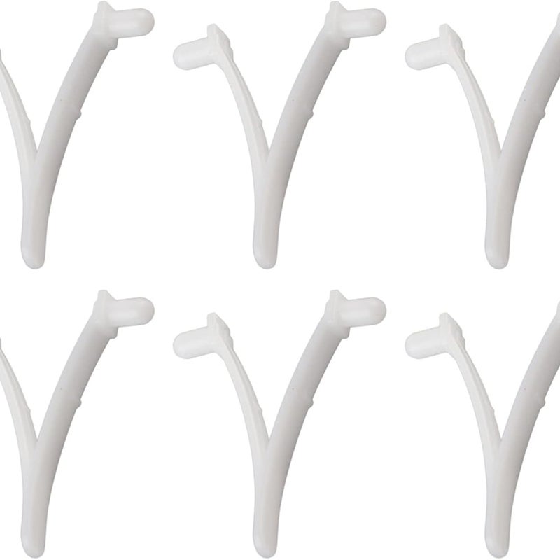 Zestaw 6 klipsów motylkowych w kształcie litery V do basenów, wykonanych z żywicy, do szczotek, skimmerów, siatek i odkurzaczy.