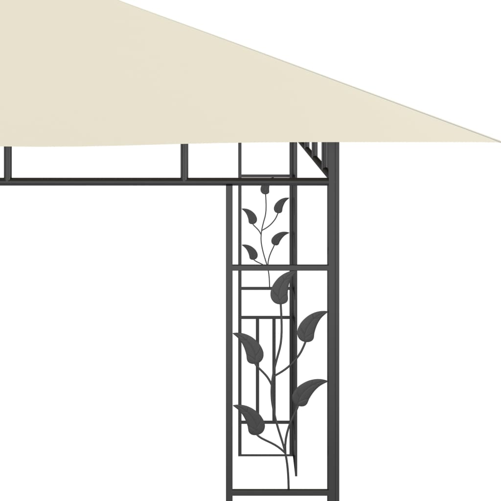 Tonnelle de jardin avec moustiquaire 4x3x2,73 m Crème 180 g/m² CFW522053 - 5