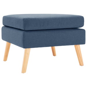 Pouf CONRAD Cotone Azzurro 50 Cm 50 Cm 35 Cm - 7