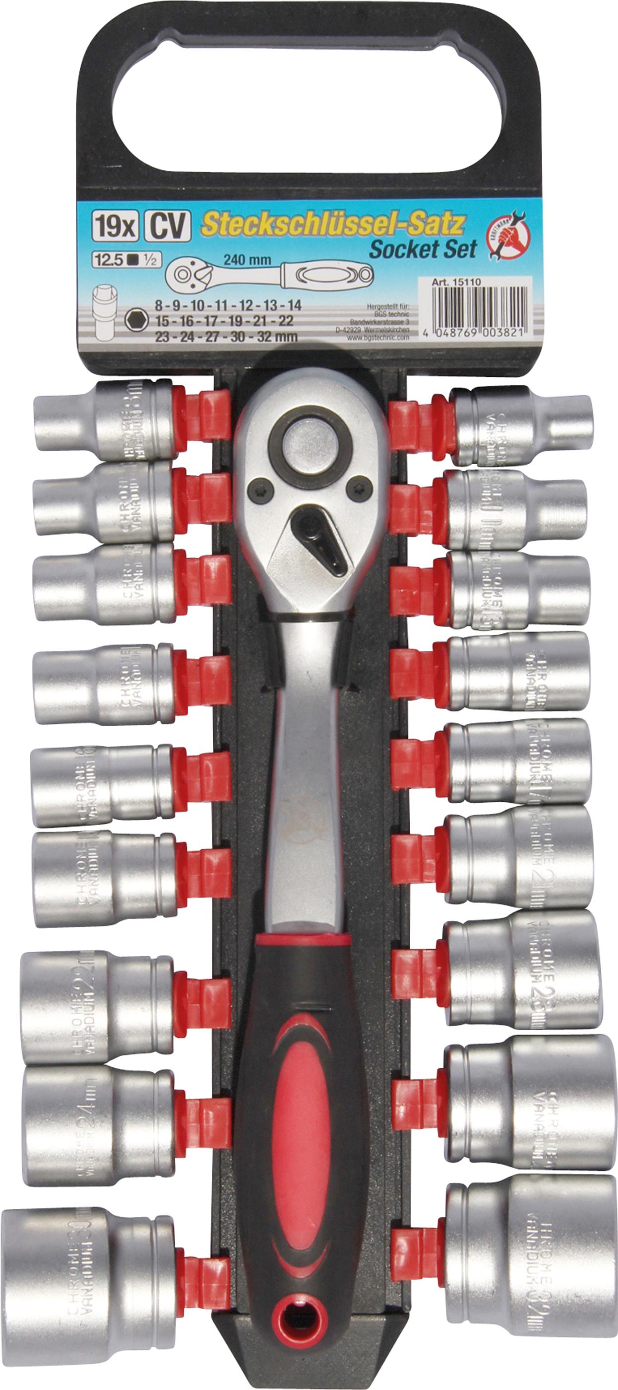 BGS Do It Yourself Coffret de douilles 12,5 mm (1/2") 8 32 mm Leroy Merlin