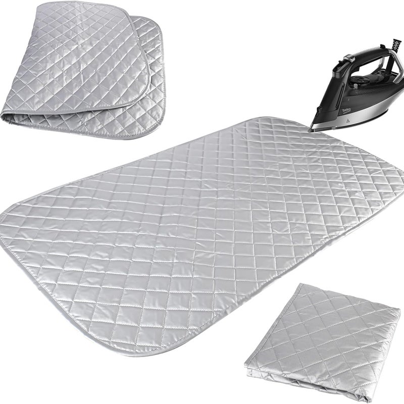 Pokrowiec na deskę do prasowania - 48 x 85 cm - Składana bawełniana deska do prasowania - Odporna na ciepło - Przenośny pokrowiec na deskę do prasowa