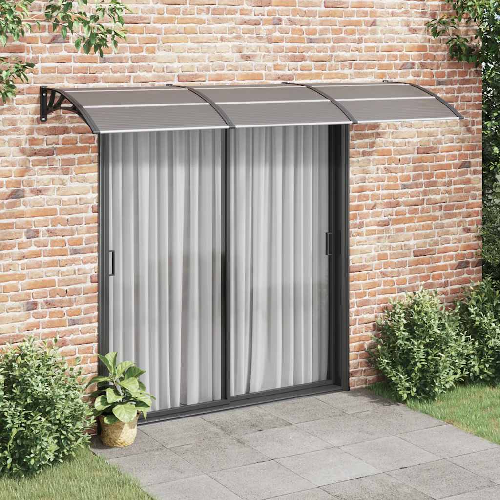 Maison exclusive - marquesina de puerta policarbonato negro 300x75 cm