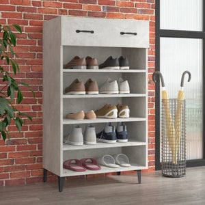 Scarpiera VidaXL In Legno Multistrato - 60x35x105 Cm, Rovere Marrone, Con 1 Cassetto E 5 Scomparti